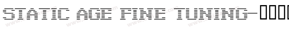 Static Age Fine Tuning字体转换